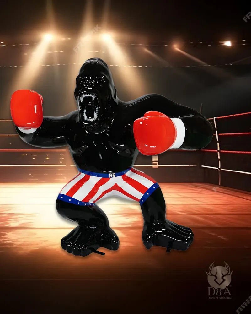 180 cm großer Boxgorilla, inspiriert von der Welt von Rocky Balboa 180 cm großer Boxgorilla, inspiriert von der Welt von Rocky Balboa