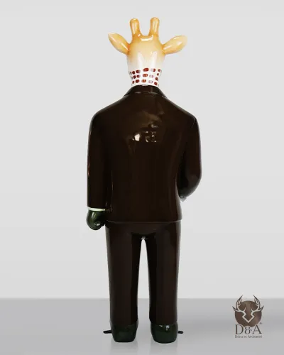 Chimère Girafe en costume avec téléphone