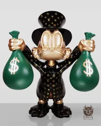 Balthazar Scrooge 2XL met zakken geld - hoogte 170 cm