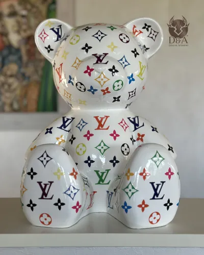 Ourson assis Louis Vuitton Monogrammes Couleur