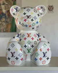 Ourson assis Louis Vuitton Monogrammes Couleur