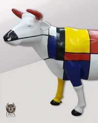 Harztiere | MONDRIAN Kuh, schöne Dekoration