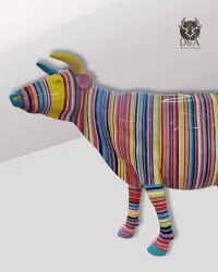 Resin Animals | Life-Size Cow with Fine Stripes