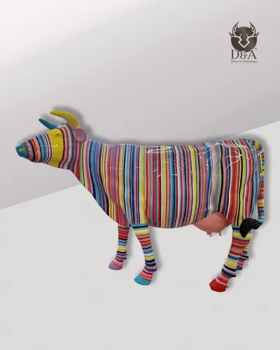 Resin Animals | Life-Size Cow with Fine Stripes