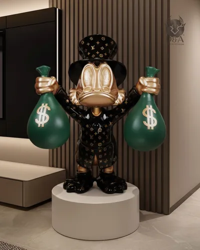 Balthazar Scrooge 2XL con bolsas de dinero - altura 170 cm