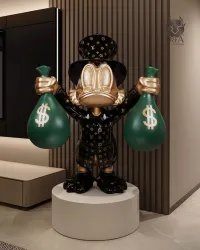Balthazar Scrooge 2XL z vrečami denarja - višina 170 cm