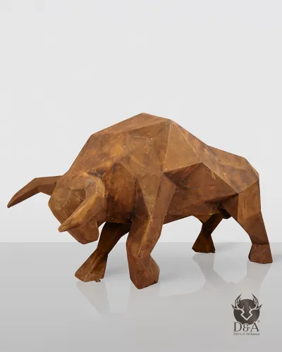 Taureau Origami Corten 2