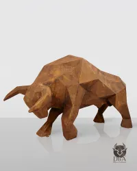 Taureau Origami Corten 2