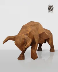 Origami-Stier Corten-Effekt Deko-Design