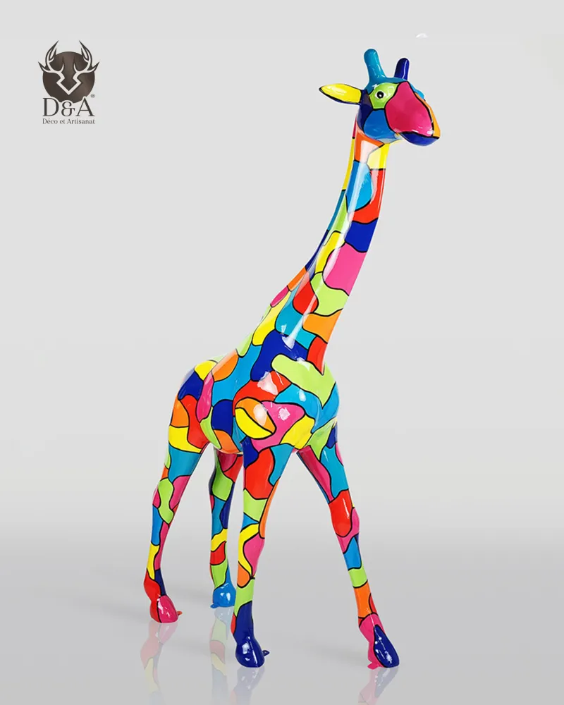 Großes Giraffen-XL-Mosaik – Tiere aus Harz Großes Giraffen-XL-Mosaik – Tiere aus Harz