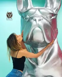 Bulldog gigante seduto - Déco et Artisanat - 4