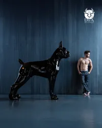 Statue Giant Boxer deco design: resorts, ski resorts, private beaches, individuals, clubbing, showroom...