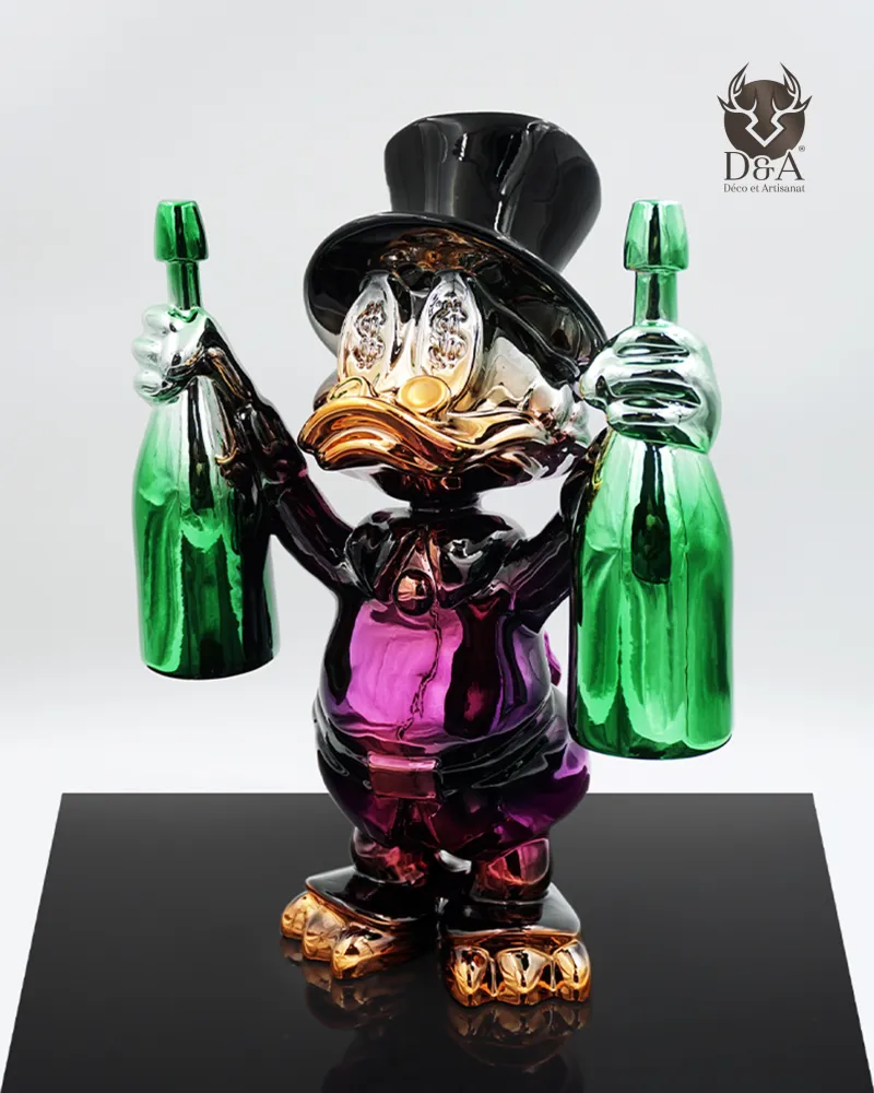Scrooge McDuck Chrome L with wine bottles