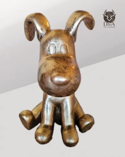 Harztiere | Snoopi Patina Hundestatue