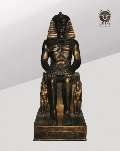 Faraón en su trono, decoración egipcia