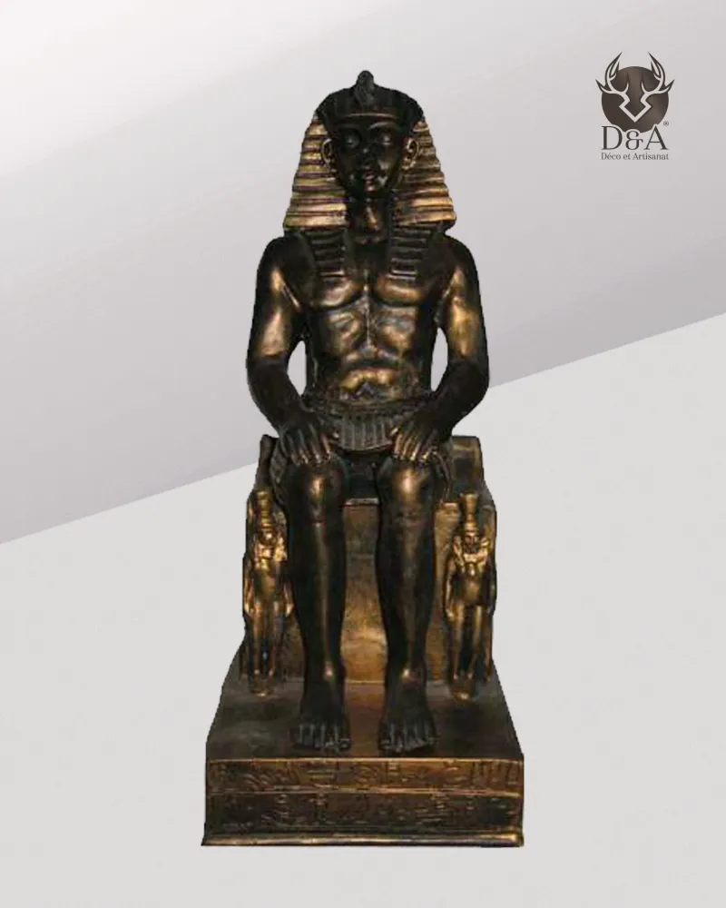 Faraón en su trono, decoración egipcia