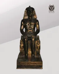 Faraón en su trono, decoración egipcia