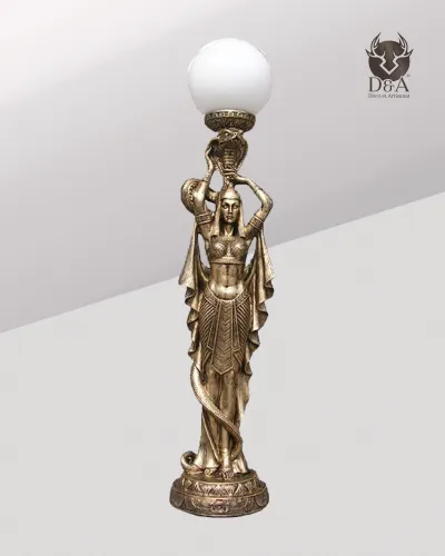 Woman with a cobra lamp, Egyptian decor