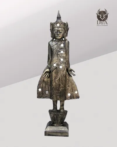 Buddha mit Spiegeln, indischer Dekor