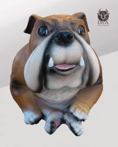 Animais | Estátua realista de pug em resina