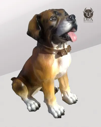 Animali | Statua realistica in resina di un cucciolo di Rottweiler