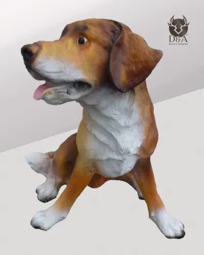 Dieren | Realistisch Beagle-beeldje van hars