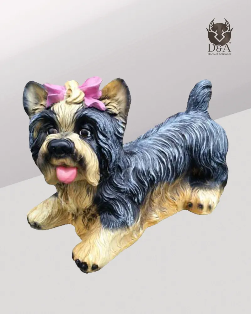 Animali | Statua realistica di Yorkshire Terrier in resina