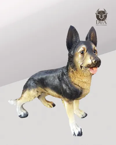 Tiere | Realistische Schäferhundstatue aus Kunstharz