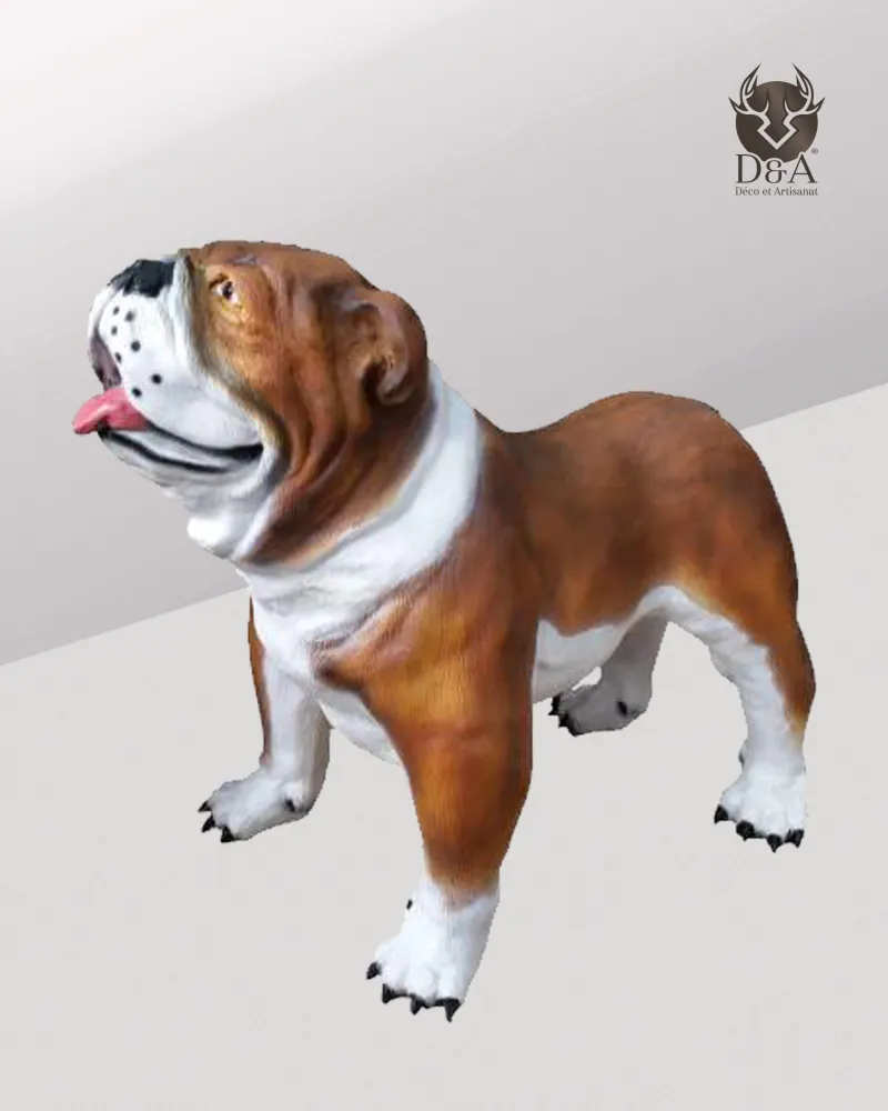 Animales | Estatua realista de resina de bulldog inglés