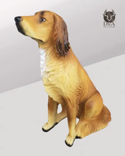 Animals | Realistic Resin Golden Retriever Statue