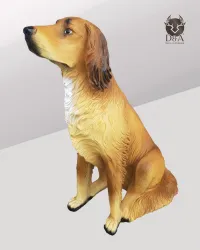 Tiere | Realistische Golden-Retriever-Statue aus Kunstharz