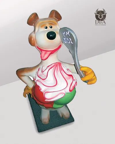 Sorvete italiano gourmet L com casquinha de lixo