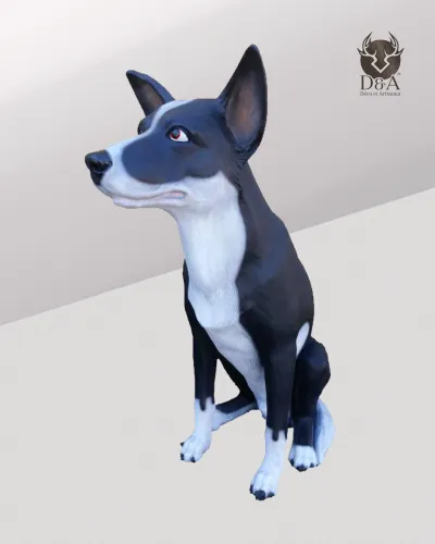 Animais | Estátua realista em resina de um Kelpie australiano