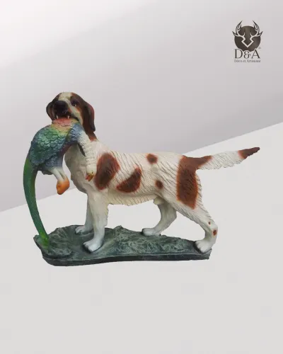Tiere | Realistische Harzstatue eines Englischen Setters