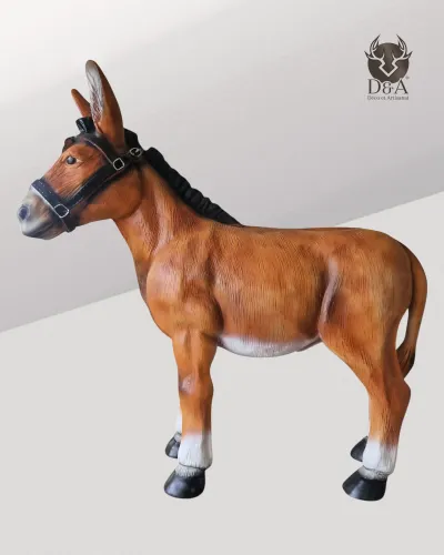 Realistisch beeld van een bruine ezel