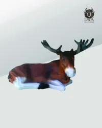 Realistische Elchstatue aus Kunstharz