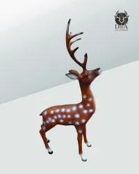 Realistische Rehkitz-Statue aus Kunstharz