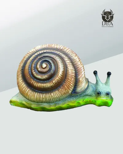 Dekorative Harzstatue einer realistischen Schnecke