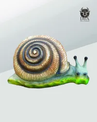 Decorative resin statue of a realistic snail