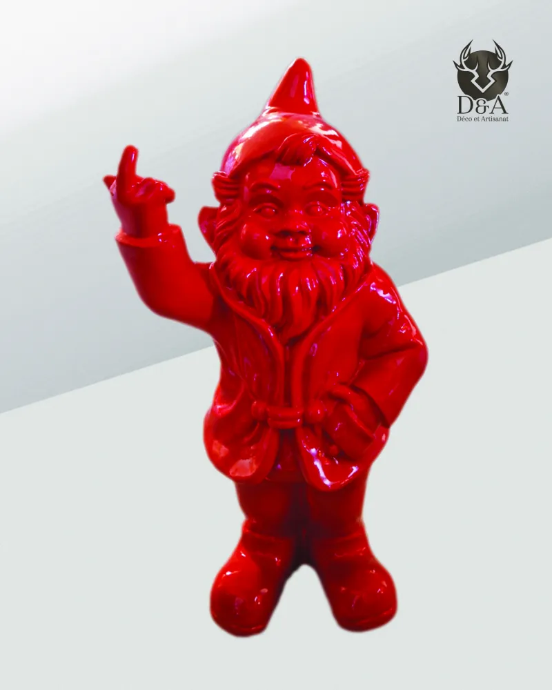 Garden gnome giving the middle finger "fuck"