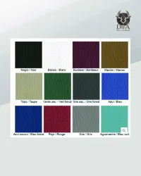 Banqueta em formato de tambor com decoração industrial