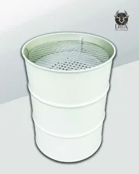 Tambor de churrasco com decoração industrial