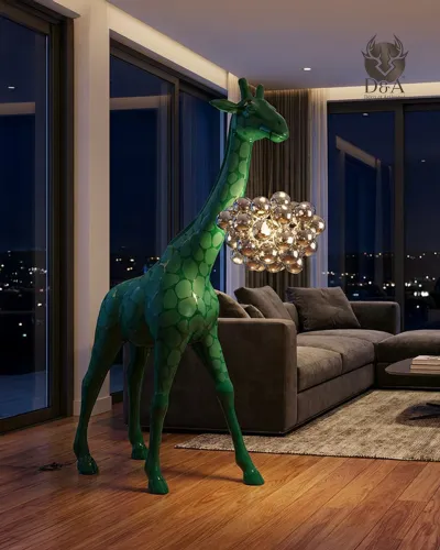 Giraffe XL with a hanging lamp - original designer chandelier