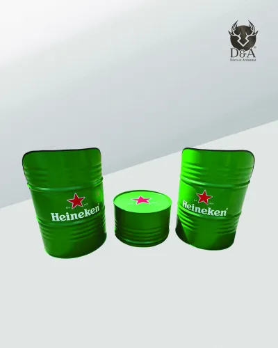 Sedia/serbatoio con decorazioni industriali