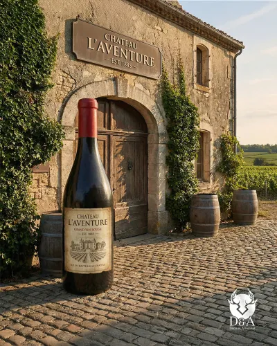 Botella grande de vino tinto, rosado o blanco: cualquier región vinícola