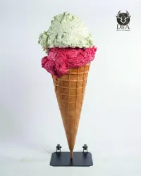 Zwei Kugeln Eiscreme