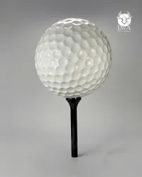 XXL golf ball made of fiberglass resin