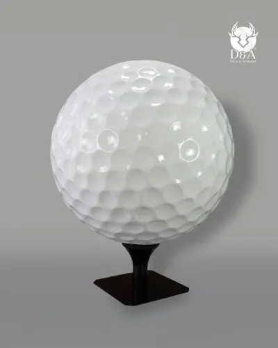 Bola de golfe XXL feita de resina de fibra de vidro