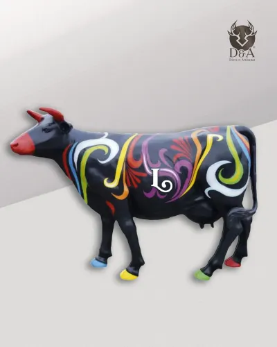 Mucca con iniziale personalizzata