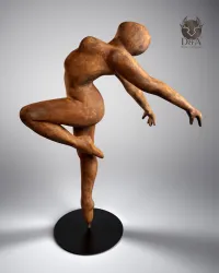 Ballerina effetto Corten - Statua decorativa di design